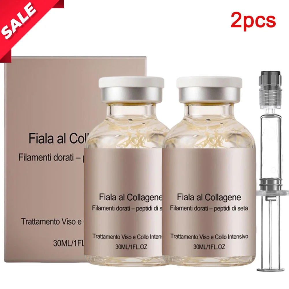 Collagen Silk Peptide Firming Ampoule 30ml,Hydrating Face Serum for Dry Skin, Smooths Fine Lines & Restores Elasticity Skincare
