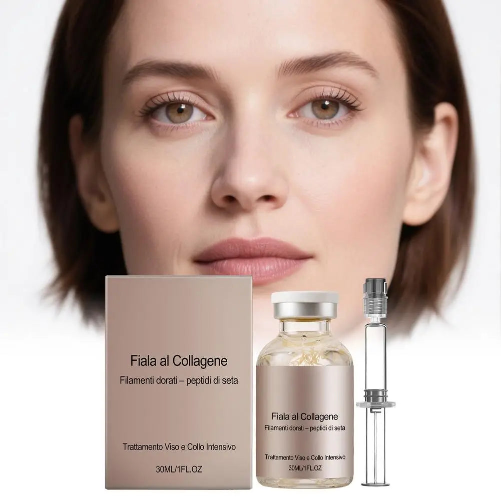 Collagen Silk Peptide Firming Ampoule 30ml,Hydrating Face Serum for Dry Skin, Smooths Fine Lines & Restores Elasticity Skincare