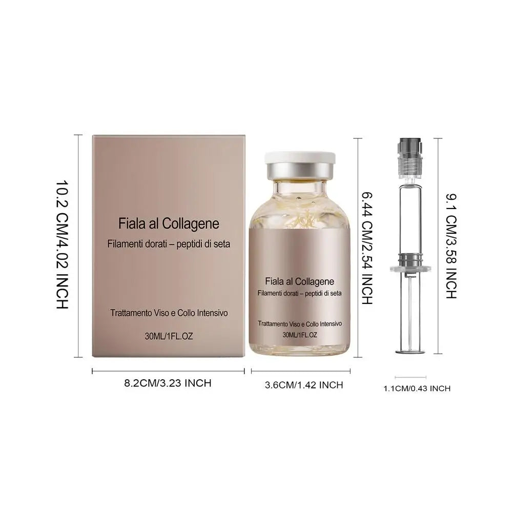 Collagen Silk Peptide Firming Ampoule 30ml,Hydrating Face Serum for Dry Skin, Smooths Fine Lines & Restores Elasticity Skincare