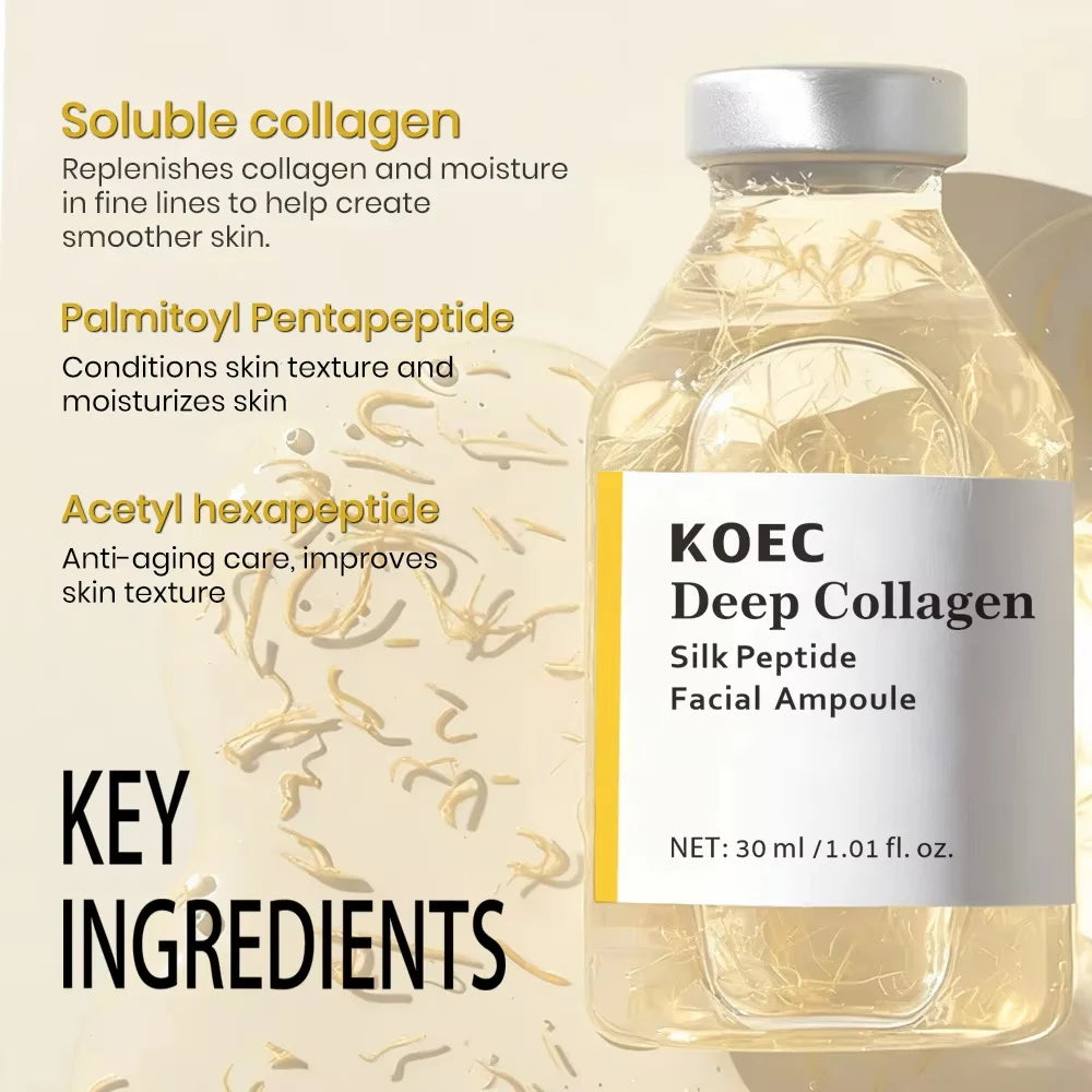 Peptide Intensive Lifting Ampoule Deep Collagen Face Firming Moisturizing Serum Glass Skin Tightening Hydration Korean Skincare