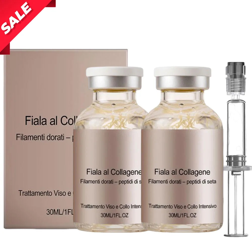 Collagen Silk Peptide Firming Ampoule 30ml,Hydrating Face Serum for Dry Skin, Smooths Fine Lines & Restores Elasticity Skincare